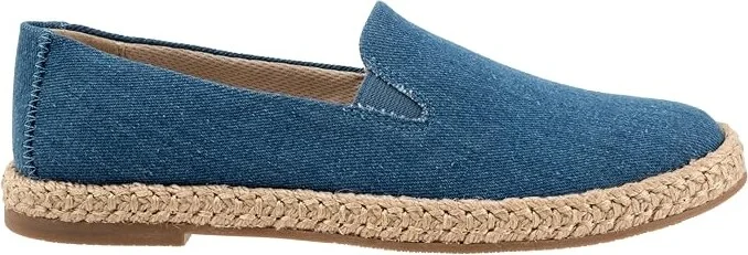Trotters Poppy Women's Flat Shoes Bluejean Text : 7 W (D), Leather/Rubber - Image 6