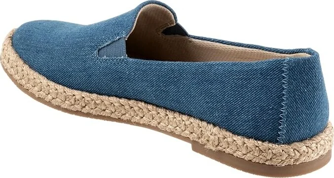 Trotters Poppy Women's Flat Shoes Bluejean Text : 7 W (D), Leather/Rubber - Image 7