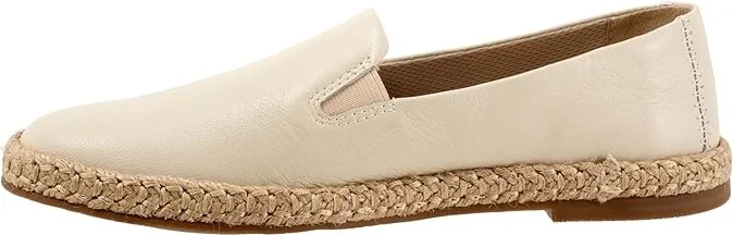 Trotters Poppy Women's Flat Shoes Ivory : 8 WW (EE), Leather/Rubber - Image 4