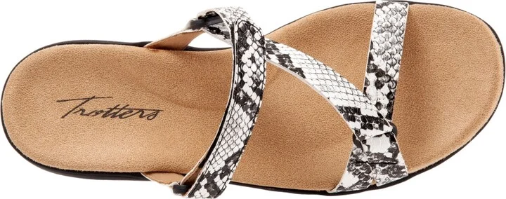 Trotters Raja Sandal - Blk/white sn - Image 4