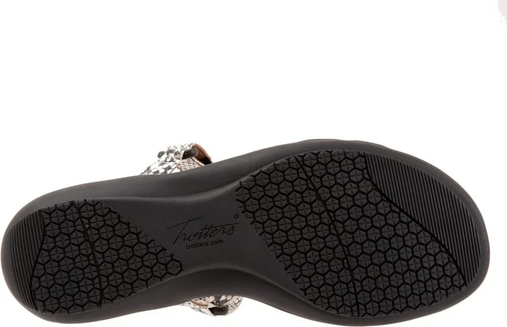 Trotters Raja Sandal - Blk/white sn - Image 5