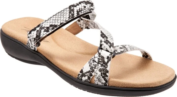 Trotters Raja Sandal - Blk/white sn