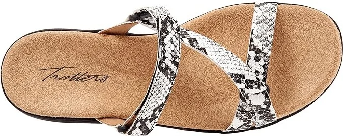 Trotters Raja Women's Shoes Black/White Snake : 8.5 N (AA), Synthetic - Image 2