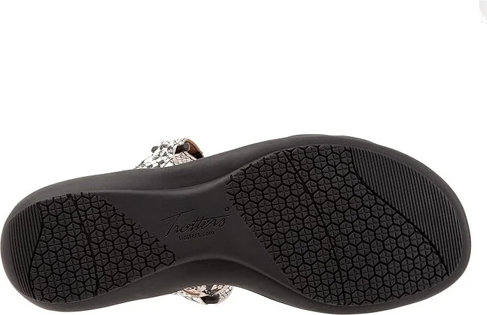 Trotters Raja Women's Shoes Black/White Snake : 8.5 N (AA), Synthetic - Image 3