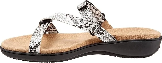 Trotters Raja Women's Shoes Black/White Snake : 8.5 N (AA), Synthetic - Image 6