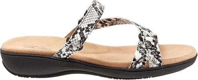 Trotters Raja Women's Shoes Black/White Snake : 8.5 N (AA), Synthetic - Image 7
