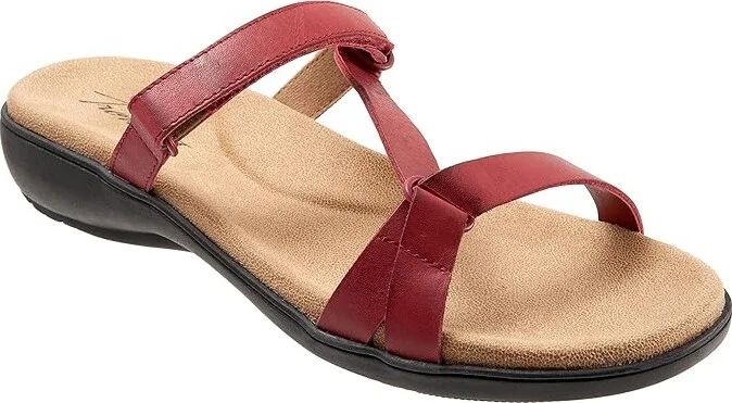 Trotters Raja Women's Shoes Red Leather : 7 N (AA), Synthetic