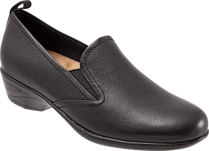 Trotters Reggie Women's Shoes Black Leather : 6.5 M (B)
