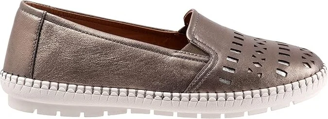 Trotters Remi Women's Shoes Pewter Metallic : 9.5 M (B), Leather - Image 7