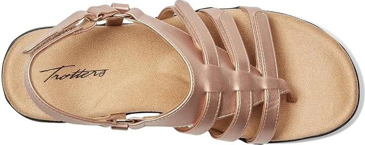 Trotters Ria Women's Sandals Champagne : 9.5 M (B), Leather - Image 2