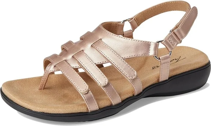 Trotters Ria Women's Sandals Champagne : 9.5 M (B), Leather - Image 5