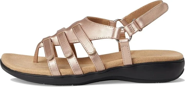 Trotters Ria Women's Sandals Champagne : 9.5 M (B), Leather - Image 6