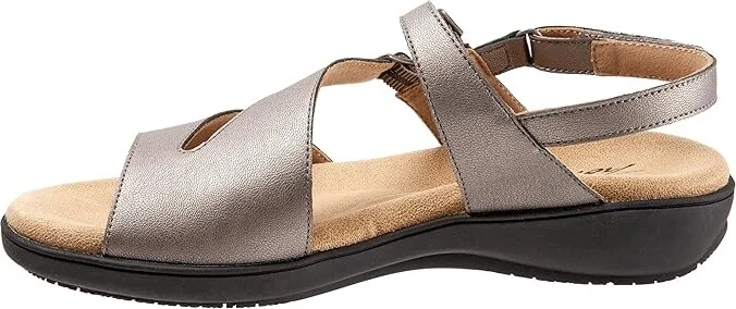 Trotters Riva Women's Shoes Pewter Metallic : 10.5 M (B), Synthetic - Image 6