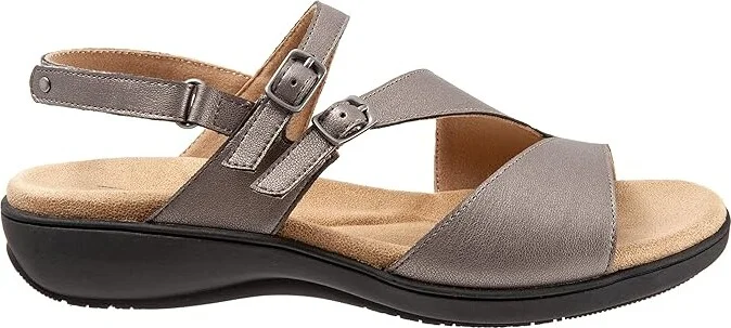 Trotters Riva Women's Shoes Pewter Metallic : 10.5 M (B), Synthetic - Image 7
