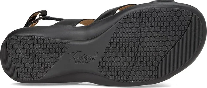 Trotters River Women's Sandals Black : 11 M (B), Leather - Image 3