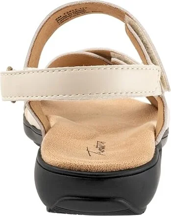 Trotters River Women's Sandals Ivory : 10 WW (EE), Leather - Image 4