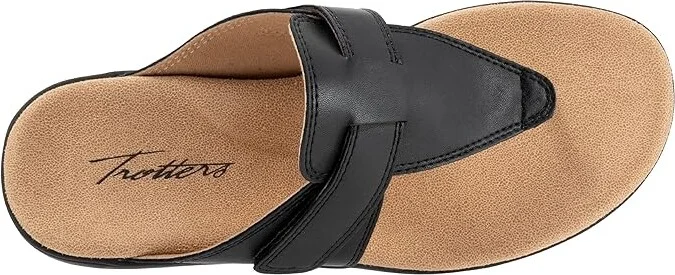 Trotters Robin Women's Sandals Black : 9 M (B), Leather - Image 2