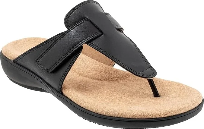 Trotters Robin Women's Sandals Black : 9 M (B), Leather