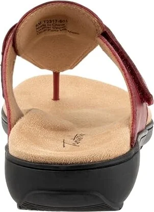 Trotters Robin Women's Sandals Dark Red : 11 M (B), Leather - Image 4