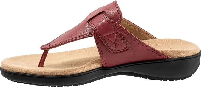 Trotters Robin Women's Sandals Dark Red : 11 M (B), Leather - Image 5