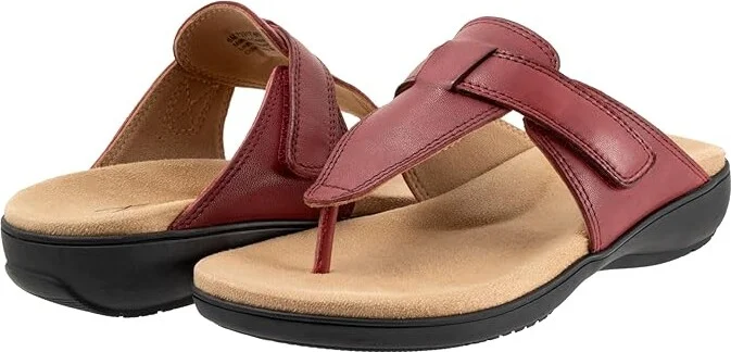 Trotters Robin Women's Sandals Dark Red : 11 M (B), Leather