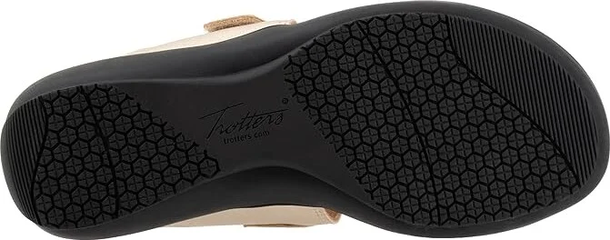 Trotters Robin Women's Sandals Gold Metallic : 7 W (D), Leather - Image 3