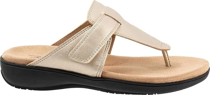 Trotters Robin Women's Sandals Gold Metallic : 7 W (D), Leather - Image 7