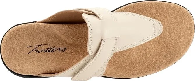 Trotters Robin Women's Sandals Ivory : 7 W (D), Leather - Image 2
