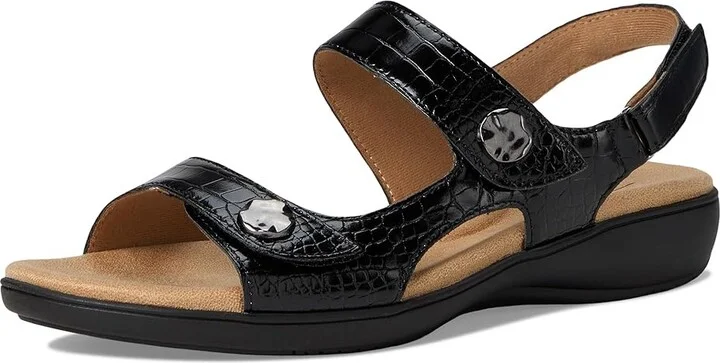 Trotters Romi Croco Women's Sandals Black : 10 M (B), Rubber - Image 5