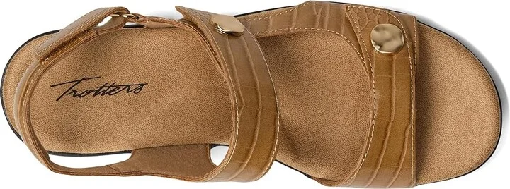 Trotters Romi Croco Women's Sandals Luggage : 9 W (D), Rubber - Image 2