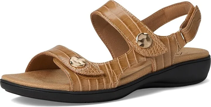 Trotters Romi Croco Women's Sandals Luggage : 9 W (D), Rubber - Image 5