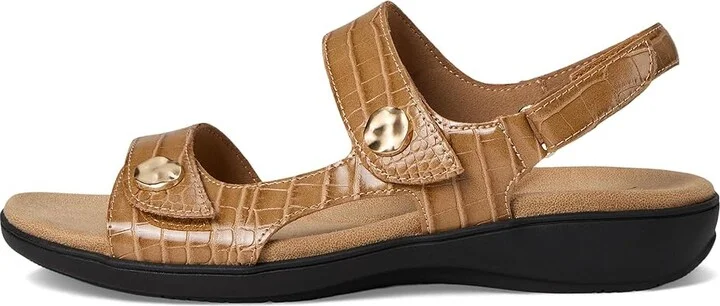 Trotters Romi Croco Women's Sandals Luggage : 9 W (D), Rubber - Image 6