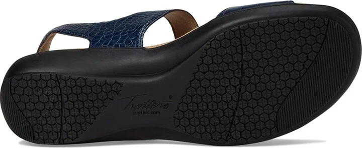 Trotters Romi Croco Women's Sandals Navy : 10.5 M (B), Rubber - Image 3