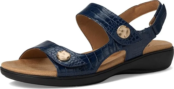 Trotters Romi Croco Women's Sandals Navy : 10.5 M (B), Rubber - Image 5