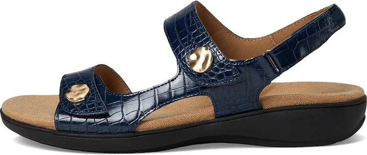 Trotters Romi Croco Women's Sandals Navy : 10.5 M (B), Rubber - Image 6