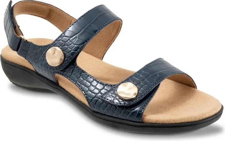 Navy Croc Print