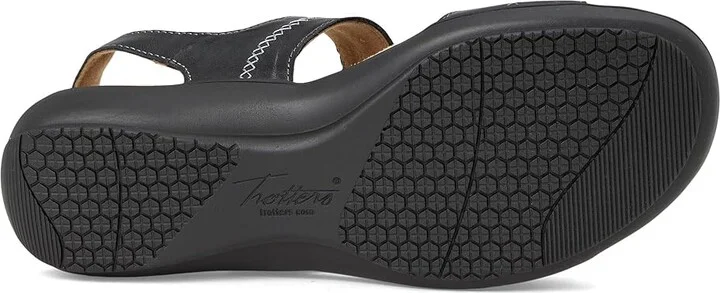 Trotters Romi Stitch Women's Sandals Black : 7 N (AA), Leather - Image 3