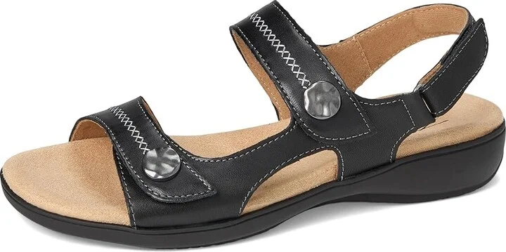 Trotters Romi Stitch Women's Sandals Black : 7 N (AA), Leather - Image 5