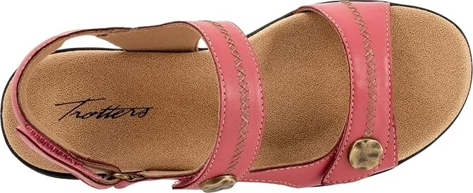 Trotters Romi Stitch Women's Sandals Fuchsia : 10 WW (EE), Leather - Image 2