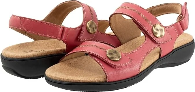 Trotters Romi Stitch Women's Sandals Fuchsia : 10 WW (EE), Leather