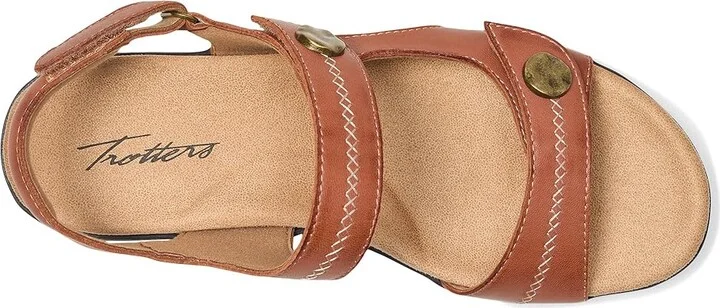 Trotters Romi Stitch Women's Sandals Luggage : 9 W (D), Leather - Image 2