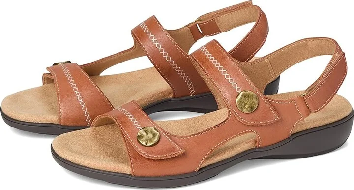 Trotters Romi Stitch Women's Sandals Luggage : 9 W (D), Leather