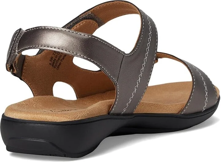 Trotters Romi Stitch Women's Sandals Pewter : 9.5 M (B), Leather - Image 4
