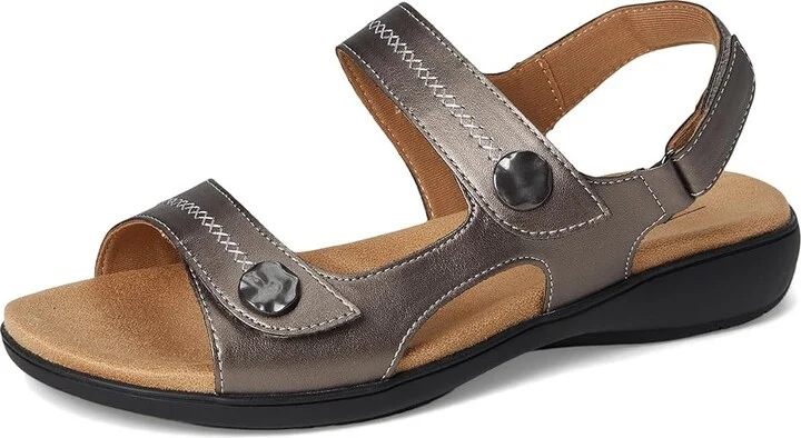 Trotters Romi Stitch Women's Sandals Pewter : 9.5 M (B), Leather - Image 5