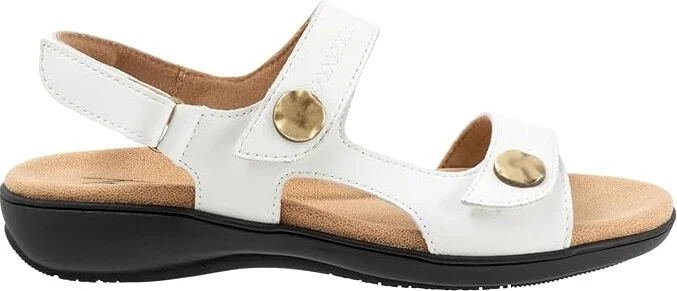 Trotters Romi Stitch Women's Sandals White : 5 M (B), Leather - Image 6