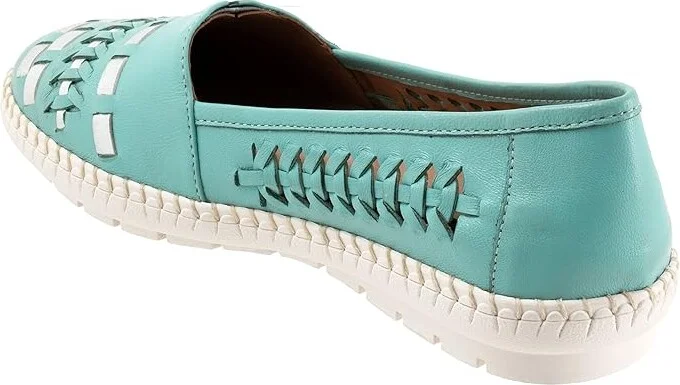 Trotters Rory Women's Shoes Aqua Blue/Silver : 9.5 N (AA), Leather - Image 4