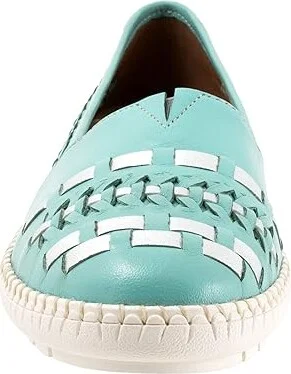 Trotters Rory Women's Shoes Aqua Blue/Silver : 9.5 N (AA), Leather - Image 5