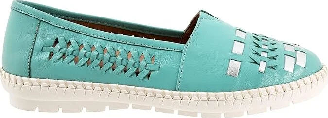 Trotters Rory Women's Shoes Aqua Blue/Silver : 9.5 N (AA), Leather - Image 7
