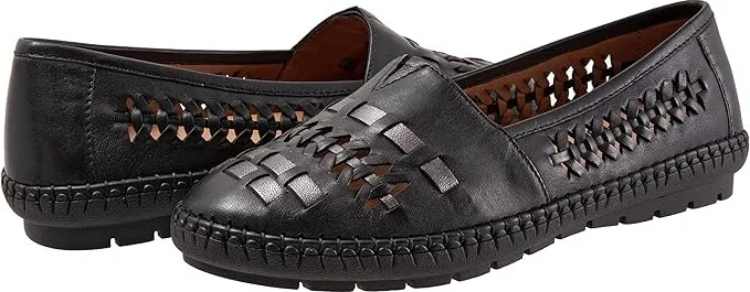 Trotters Rory Women's Shoes Black Platinum : 9.5 M (B), Leather