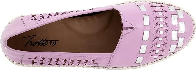 Trotters Rory Women's Shoes Lavender/Silver : 9 N (AA), Leather - Image 2